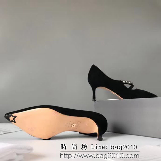 DIOR迪奧 2018秋季新款 磨砂皮 高跟女單鞋 QZS1543